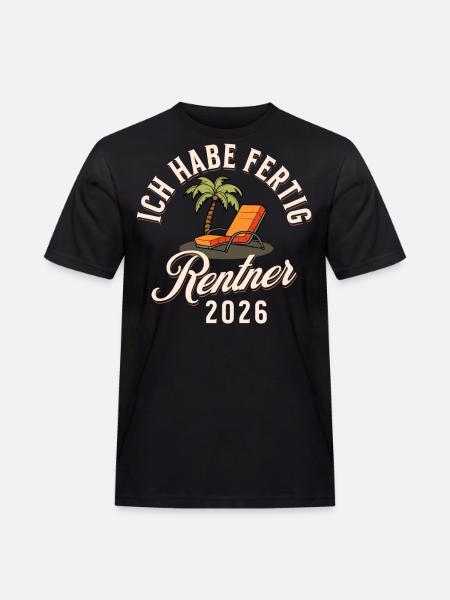 Pensioner 2026 I'm done - Men's Workwear T-Shirt - black