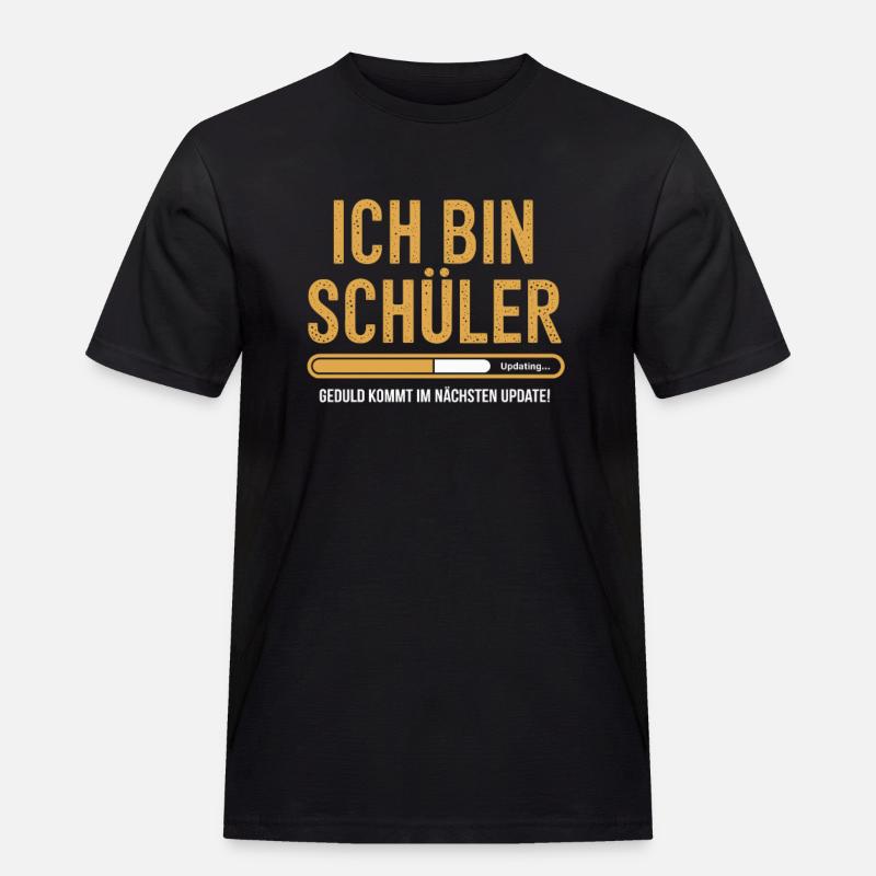 Ich bin Schüler - Männer Workwear T-Shirt - Schwarz