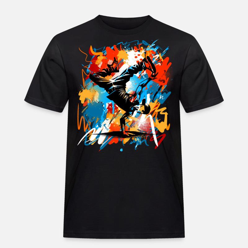 Breakdance - Männer Workwear T-Shirt - Schwarz