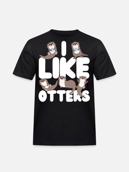 Otter I Like Otters - Men's Workwear T-Shirt - black