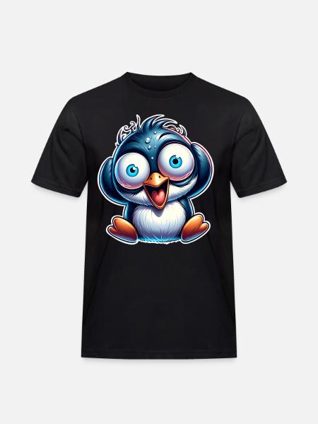 Penguin Crazy - Men's Workwear T-Shirt - black