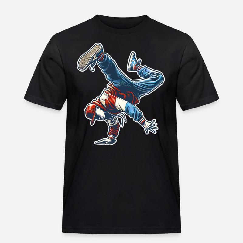Breakdance - Männer Workwear T-Shirt - Schwarz