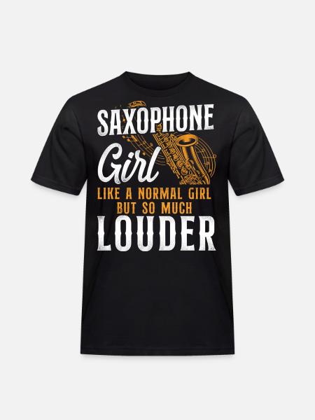 Saxophone Saxophone Girl Like A - Men's Workwear T-Shirt - black