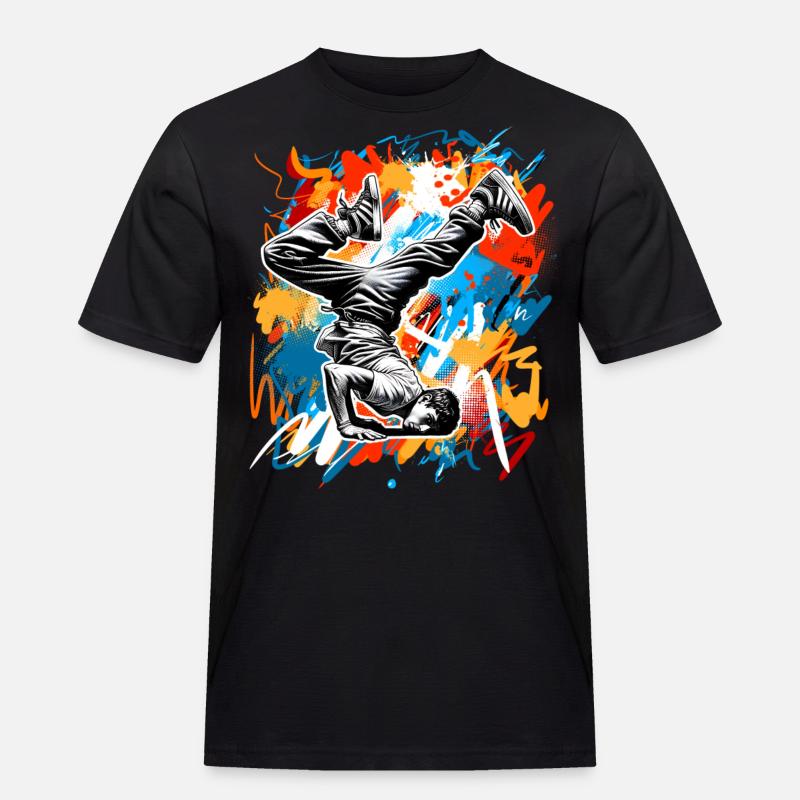 Breakdance - Männer Workwear T-Shirt - Schwarz