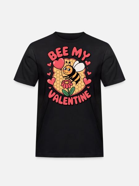 Bee My Valentine - Men's Workwear T-Shirt - black