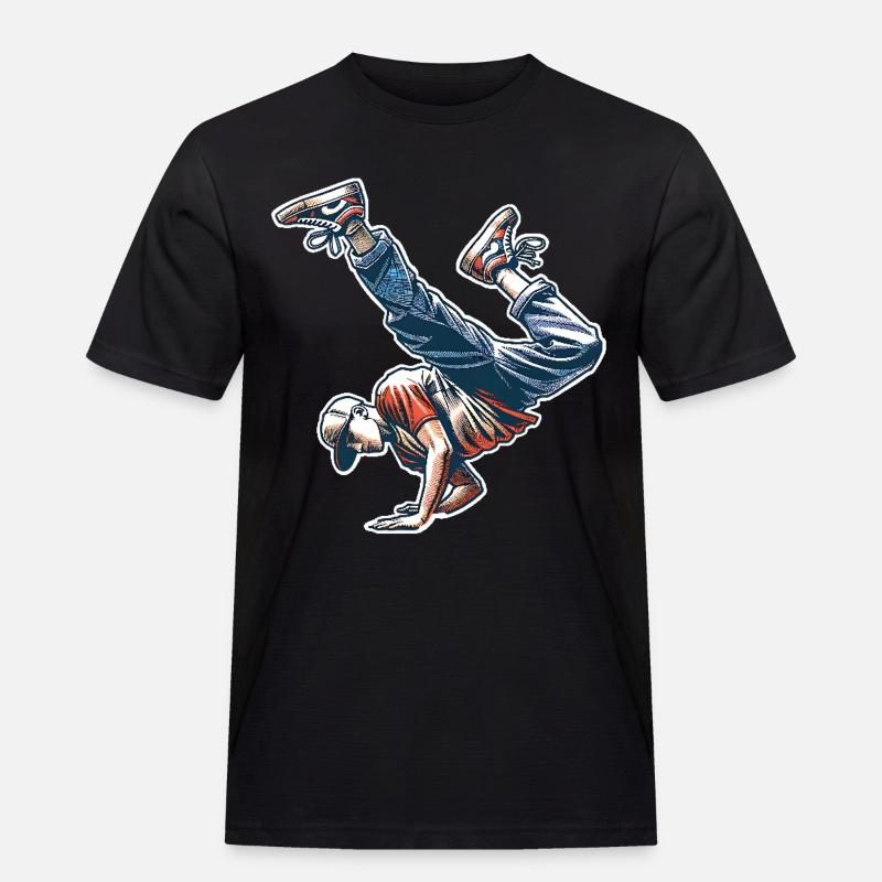 Breakdance - Männer Workwear T-Shirt - Schwarz