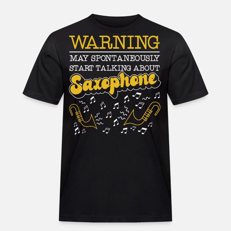 Saxophone Warning May - Men's Workwear T-Shirt - black