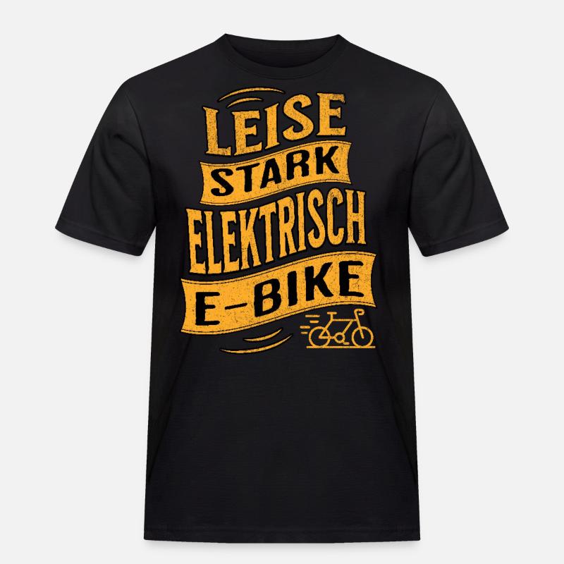 E-Bike E-Biker - Männer Workwear T-Shirt - Schwarz
