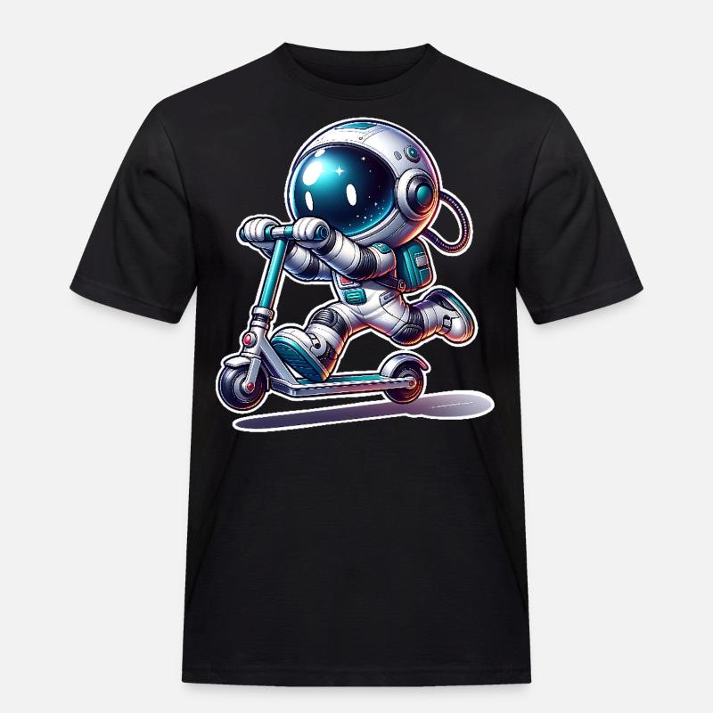 E-Scooter E-Roller Astronaut Scooter - T-shirt Workwear homme - noir