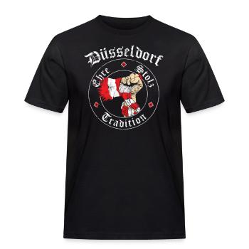 Düsseldorf Ehre Stolz Tradition No II - Männer Workwear T-Shirt - Schwarz - Vorne - AI Model Male 178 light (178cm)