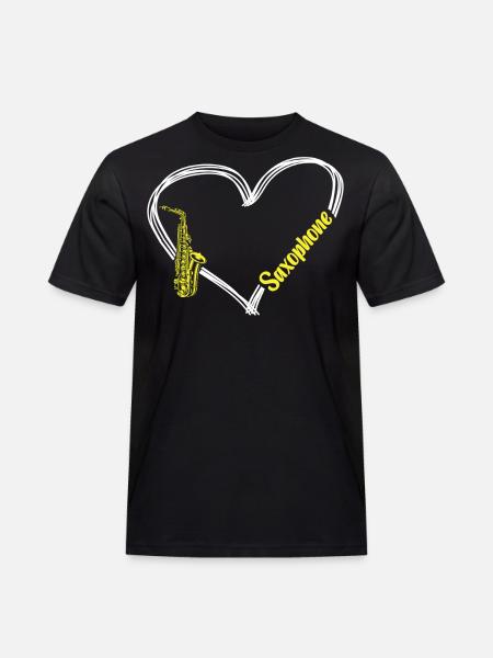Saxophone Saxophone - Männer Workwear T-Shirt - Schwarz