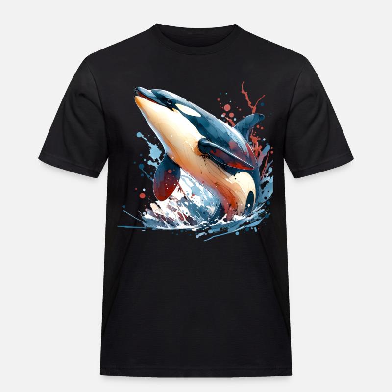 Orca Killer Whale - Men's Workwear T-Shirt - black