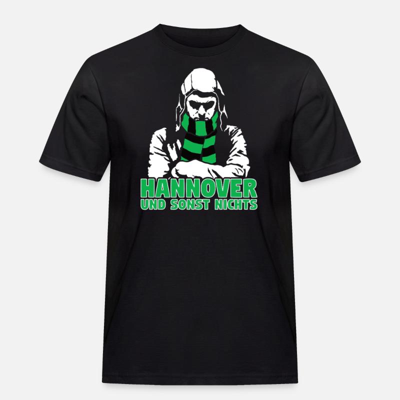 Hannover und sonst nichts - Männer Workwear T-Shirt - Schwarz