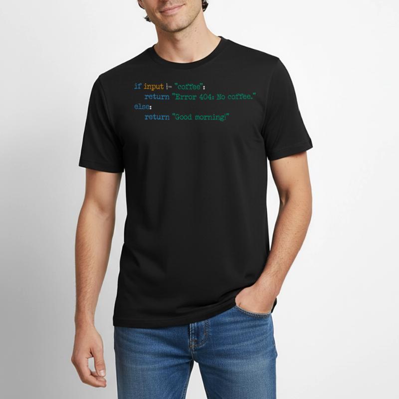 Kaffee Code Programmierer Informatik Geschenk Männer Workwear T-Shirt