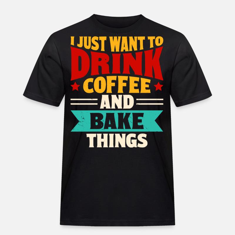 Backen - Männer Workwear T-Shirt - Schwarz