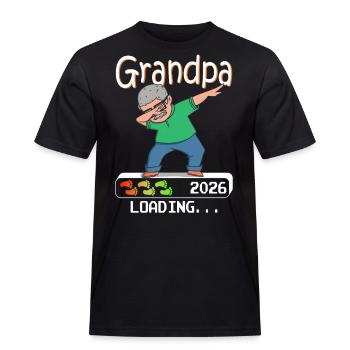 Werdender Opa 2026 loading zukünftiger Großvater - Männer Workwear T-Shirt - Schwarz - Vorne - AI Model Male 178 light (178cm)