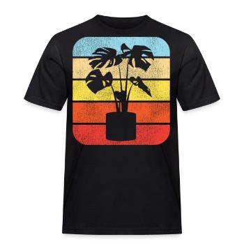Amoureux des plantes jardinage rétro - T-shirt Workwear homme - noir - Devant - AI Model Male 178 light (178cm)