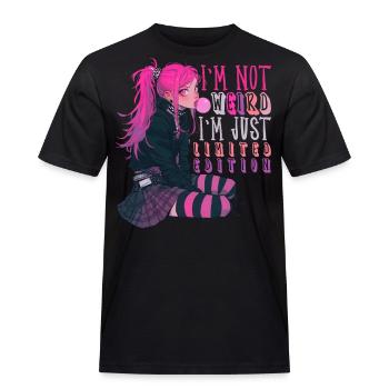 Limited Edition Kawaii Anime Girl Goth Geschenk - Männer Workwear T-Shirt - Schwarz - Vorne - AI Model Male 178 light (178cm)