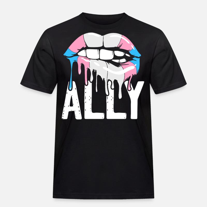 Transgender Trans LGBT Pride - Männer Workwear T-Shirt - Schwarz