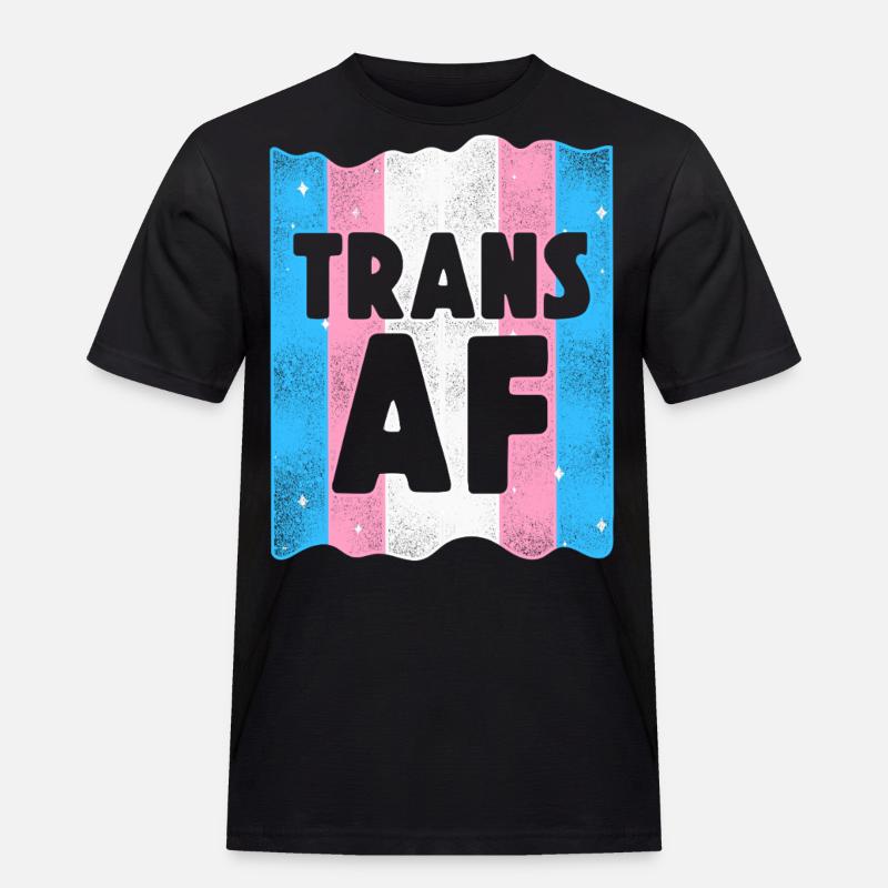 Transgender Trans LGBT Pride - Männer Workwear T-Shirt - Schwarz