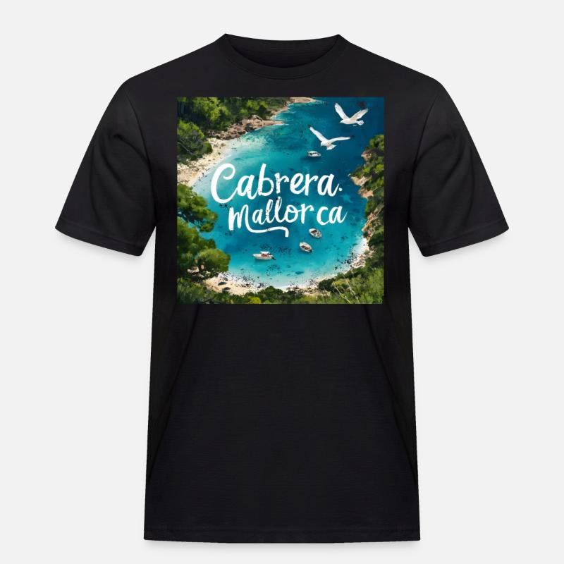 Cabrera Mallorca - Männer Workwear T-Shirt - Schwarz