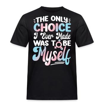 Transgender Trans LGBT Pride - Männer Workwear T-Shirt - Schwarz - Vorne - AI Model Male 178 light (178cm)