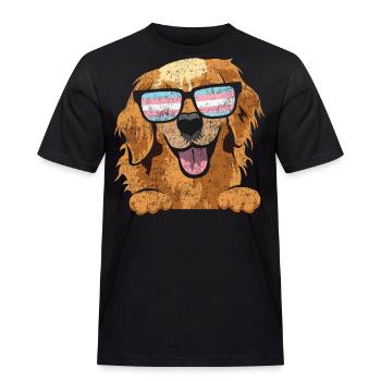 Transgender Trans LGBT Pride - Männer Workwear T-Shirt - Schwarz - Vorne - AI Model Male 178 light (178cm)