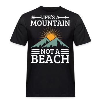 Motivationsspruch Bergsteiger Natur - Männer Workwear T-Shirt - Schwarz - Vorne - AI Model Male 178 light (178cm)