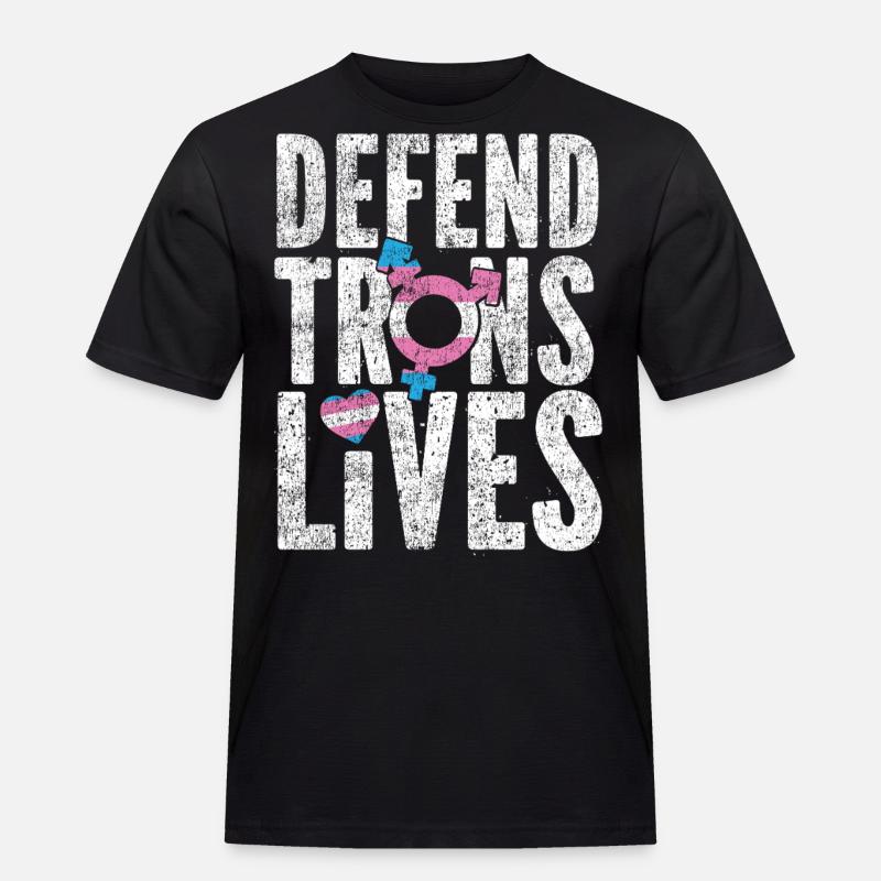 Transgender Trans LGBT Pride - Männer Workwear T-Shirt - Schwarz
