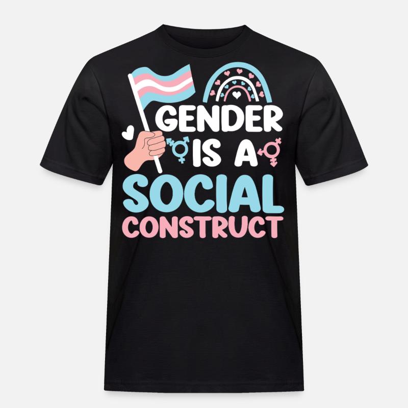 Transgender Trans LGBT Pride - Männer Workwear T-Shirt - Schwarz