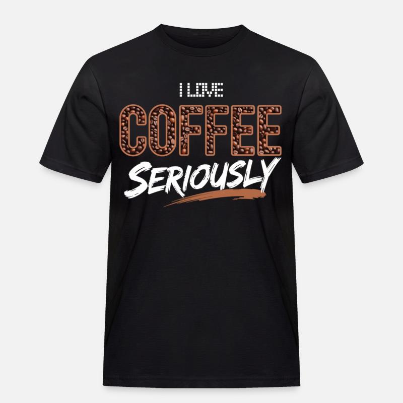 Camicia I Love Coffee - Maglietta da lavoro per uomo - nero
