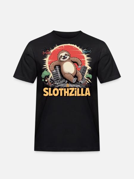 Slothzilla – Destruction au ralenti - T-shirt Workwear homme - noir