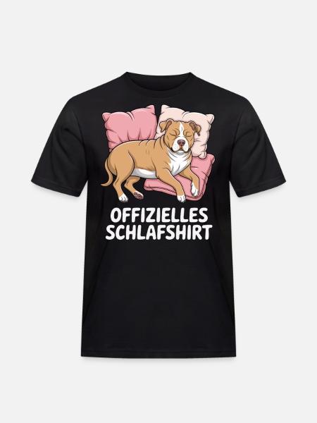 Offizielles Schlafshirt pitbull - Männer Workwear T-Shirt - Schwarz