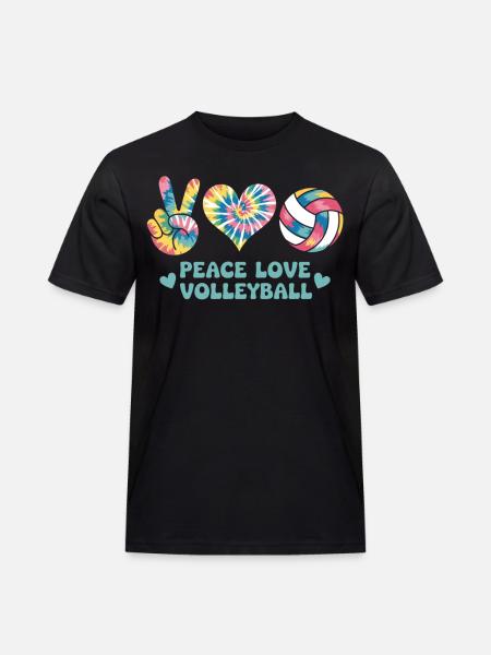 Peace Love Volleyball - Men's Workwear T-Shirt - black