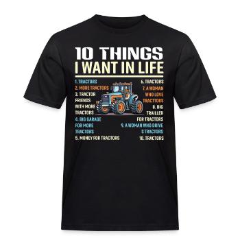 Tractor - Men's Workwear T-Shirt - black - Front - AI Model Male 178 light (178cm)