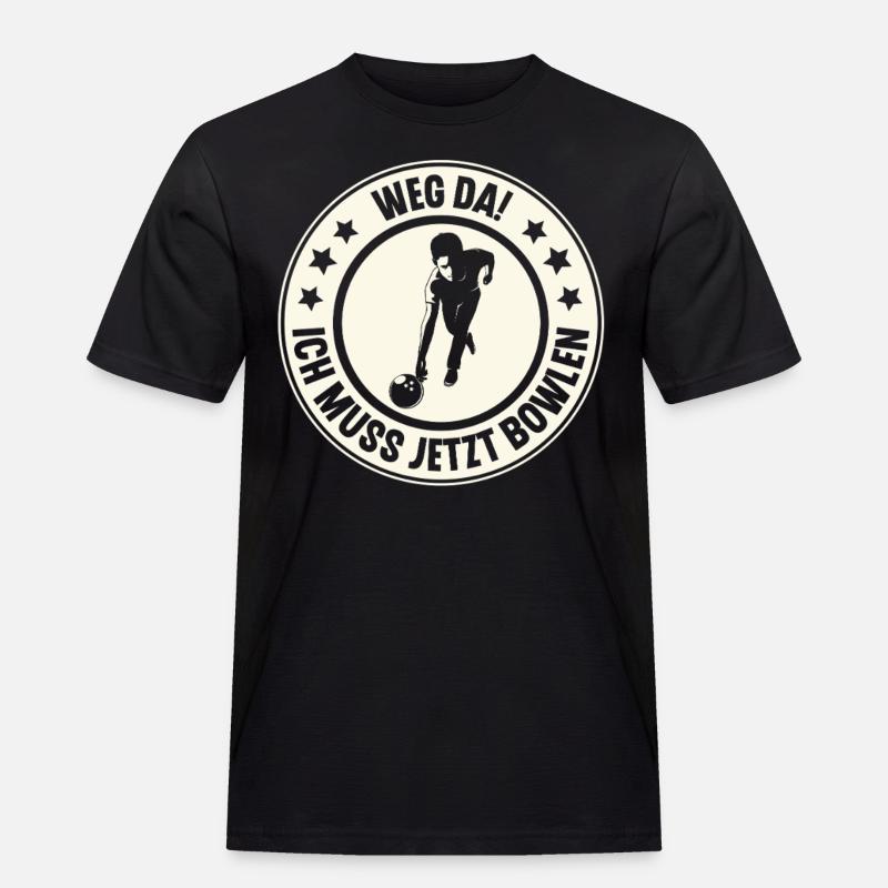 Bowling - Männer Workwear T-Shirt - Schwarz
