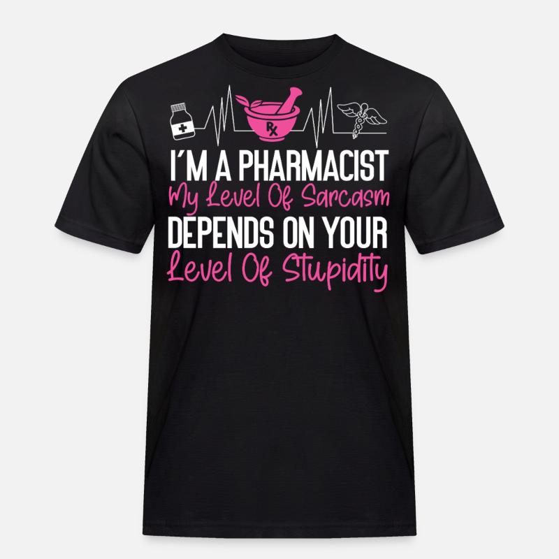 Pharmacy Tech Technician - Männer Workwear T-Shirt - Schwarz