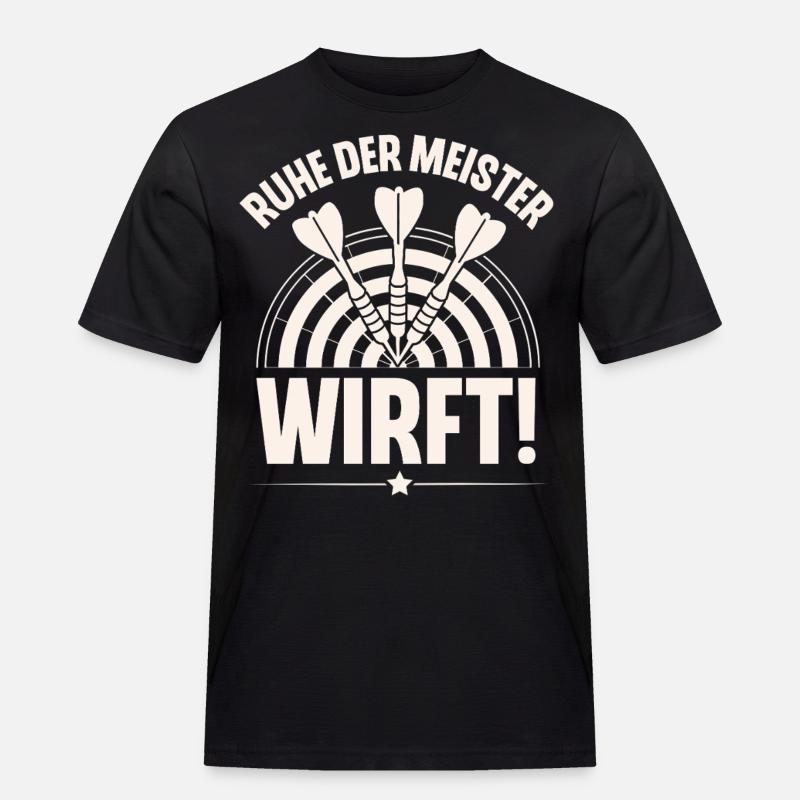Darts - Männer Workwear T-Shirt - Schwarz