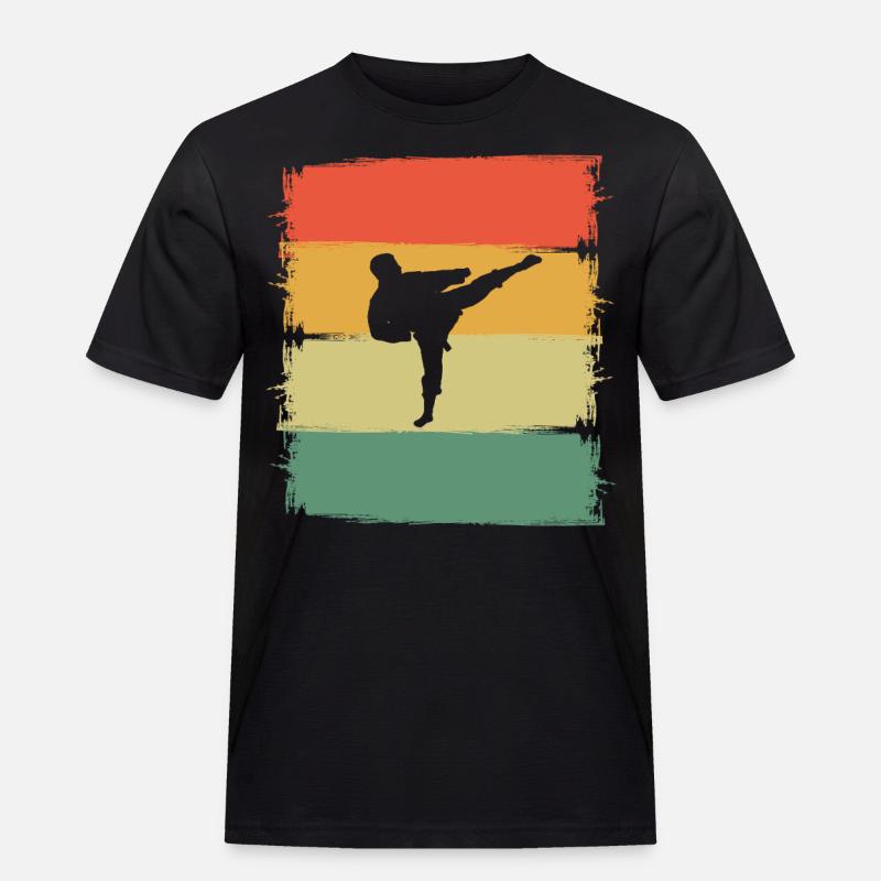Karate - Männer Workwear T-Shirt - Schwarz
