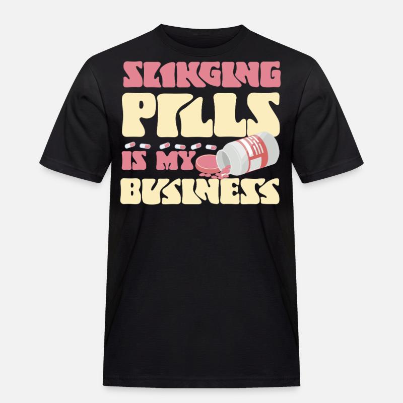Pharmacy Tech Technician - Männer Workwear T-Shirt - Schwarz