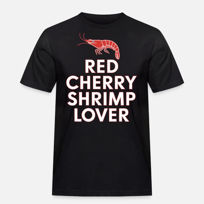 Red Cherry Shrimp Lover - Männer Workwear T-Shirt - Schwarz