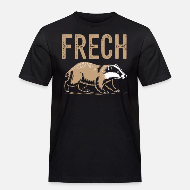 Frechdachs - Männer Workwear T-Shirt - Schwarz