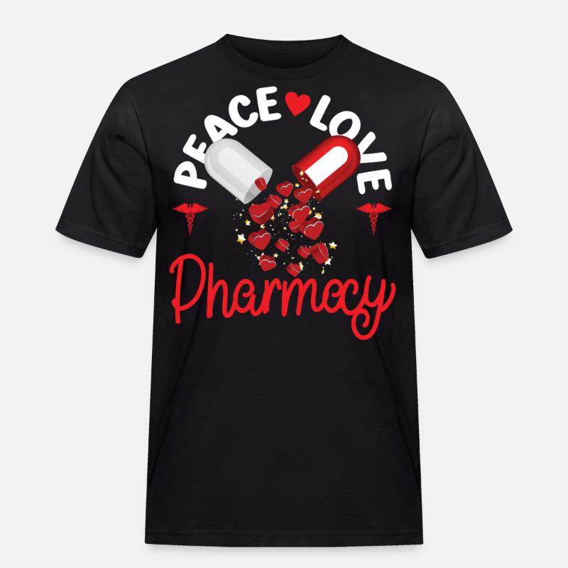 Pharmacy Tech Technician - Männer Workwear T-Shirt - Schwarz