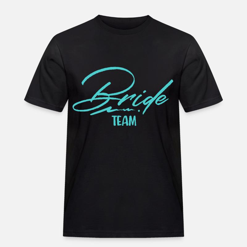 Team Bride - Männer Workwear T-Shirt - Schwarz