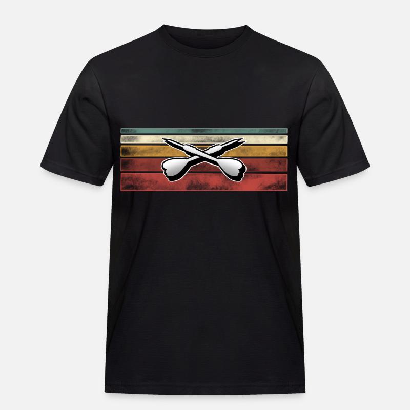 Darts Darten Dart - Männer Workwear T-Shirt - Schwarz