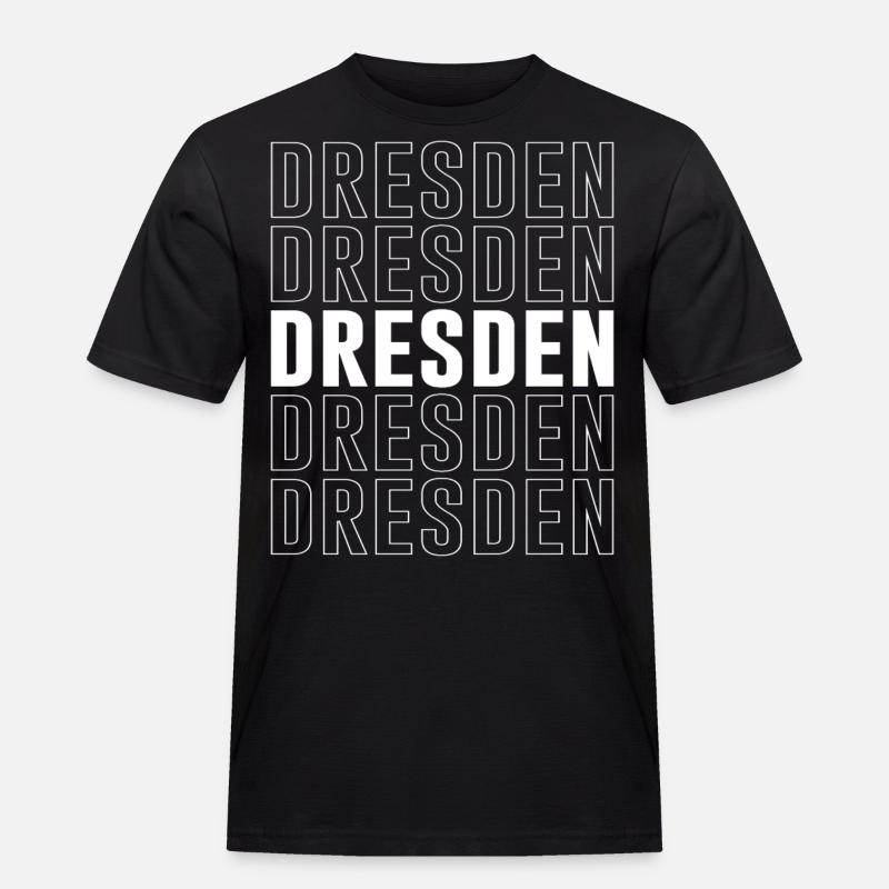 Dresden Scripture Germany - Men's Workwear T-Shirt - black