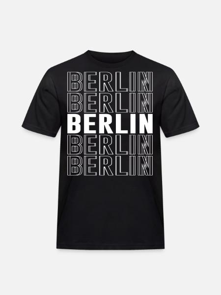 Berlin Font Germany - Men's Workwear T-Shirt - black