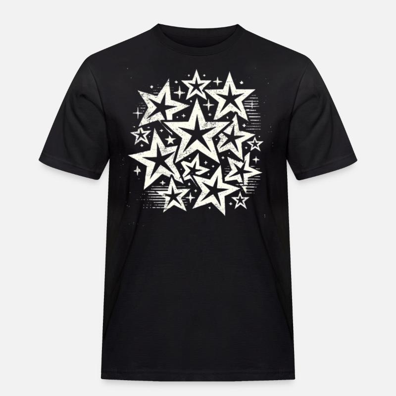 Sterne Gestirn Sternchen Geschenk Sternenhimmel - Männer Workwear T-Shirt - Schwarz