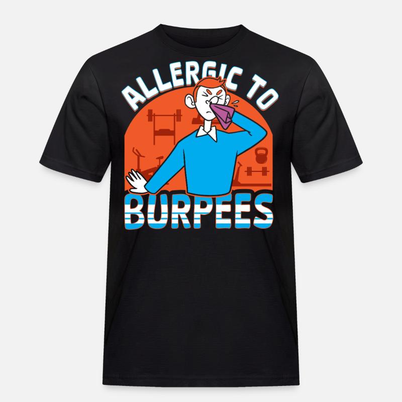 Burpees Training, Squat, Kardiotraining - Männer Workwear T-Shirt - Schwarz