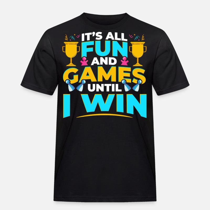 Brettspiele Win Game Night Winning - Männer Workwear T-Shirt - Schwarz
